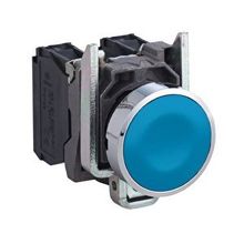 Schneider Electric XB4BA61 Mavi Ø22 Yaylı Dönüş 1Na İşaretsiz Buton