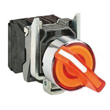 Schneider Electric XB4BK125B5 - Turuncu Işıklı Mandal Ø22 2 Konumlu Sabit 1Na+1Nk 24V Buton
