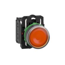 Schneider Electric XB5AW35M5 - Turuncu Işıklı Ø22 yaylı dönüş 1NA+1NK 220.. Buton
