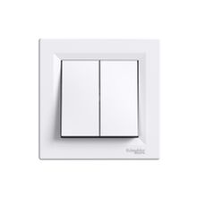 Schneider EPH0100121 Asfora Vidasız Beyaz Çerçeveli Anahtar