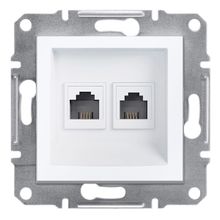 Schneider EPH4270121 Çerçevesiz Asfora Beyaz RJ11 İkili Nümeris Cat-3 Telefon Prizi