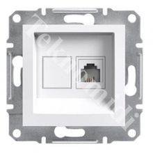 Schneider EPH4700121 Asfora Tekli Beyaz RJ45 CAT6 UTP Telefon Prizi