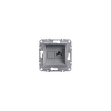 Schneider EPH4700162 Asfora Çelik RJ45 Tek Çıkışlı Telefon Prizi