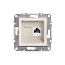 Schneider EPH4770123 Asfora Tekli Krem RJ45 CAT6 UTP Data Prizi Çerçevesiz