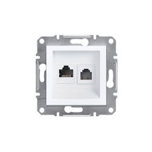 Schneider EPH5270121 Asfora Beyaz Çerçevesiz RJ11 RJ45 CAT6 Utp Telefon Data Prizi