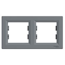 Schneider EPH5800262 Asfora Plus Çelik İkili Çerçeve