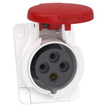 Schneider PKY16F434 Pratika 380-415V AC 4x16A 3P+E Trifaze IP44 Hızlı Bağlantı Eğik Makine Prizi