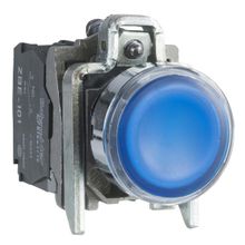 Schneider XB4-BW36M5 Korumalı Ledli Işıklı Mavi Buton