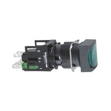 Schneider XB6-CW3B1B Yeşil Kare Yaylı Işıklı Buton