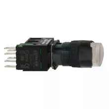 Schneider XB6AW1B1B 16 mm 12-24V 1NA Yaylı Dönüşlü Beyaz Çıkık Işıklı Buton