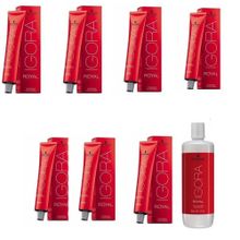 Schwarzkopf İgora 7 Adet Royal 1-1 Siyah Sandre Saç Boyası + 1 lt Oksidan