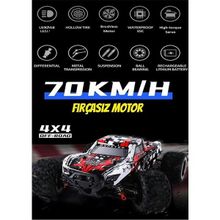 Scntoys Uzaktan Kumandalı 70 Km/hız Yapan Rc Araba Suv 4x4 Full Iç Metal Kasa Şarjlı Fonksiyonlu Dev Araba - Aqua Mavisi
