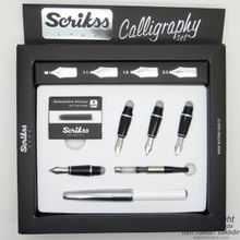 Scrikss Calligraphy Beyaz Gövde Kaligrafi Kalem Seti