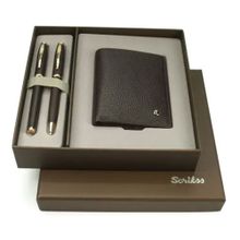 Scrikss DR242 39 Dolma Kalem Tükenmez Kalem ve Komfort Cüzdan Set