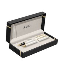 Scrikss Ikili Set Dolmakalem - Tükenmezkalem Noble 35 Beyaz Altın scr35dk3