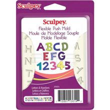 Sculpey Flexible Push Mold Harf ve Numara APM76 Esnek Model Kalıbı