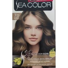 Sea Color 2 Lı Tup Krem Sac Boyası 7/0 Kumral