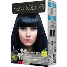 Sea Color Kit 1.1 Mavi Siyah 12'li Saç Boyası