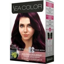 Sea Color Kit 3.66 Patlıcan Moru 24'lü Saç Boyası
