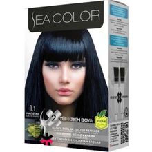 Sea Color Set 1.1 Mavi Siyah 4 Adet Saç Boyası