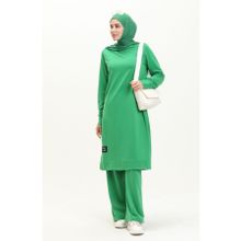Sefamerve 0044-09 Yeşil Kadın Tunik Pantolon İkili Takım