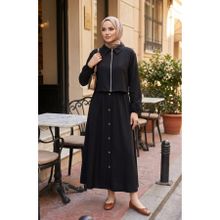 Sefamerve 0239-01 Siyah Tunik Pantolon İkili Takım