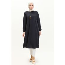 Sefamerve 2727-03 Lacivert Kadın Tunik