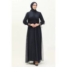 Sefamerve 5572-01 Lacivert Kadın Abiye Elbise