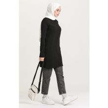 Sefamerve 6016-01 Siyah Kadın Tunik