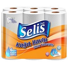 Selis Çift Katlı 6'lı Kağıt Havlu