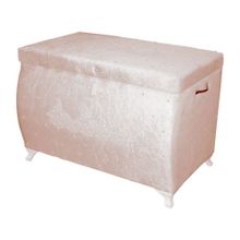 Sema Home Ekminya Kadife Kaplamalı Büyük Çeyiz Sandığı