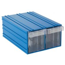 Sembol 501-2 Mavi Şeffaf Plastik Set Çekmeceli Kutu