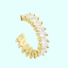 Sembol Gold 14 Ayar Earcuff Baget Taşlı Altın Kıkırdak Küpe