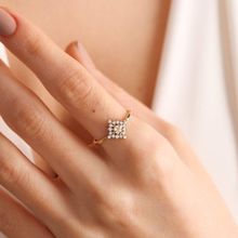 Sembol Gold 14K Altın Brown Yüzük