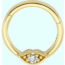 Sembol Gold Tektaş Dudak 14 Ayar Altın Halka Piercing