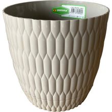 Şenyayla Desenli Saksı 5 Lt. No:4 (Ø 21*20 Cm) - Gri