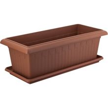 Şenyayla Köşeli Antik Mega Saksı 99 x 43 x 35 Cm - Kahverengi