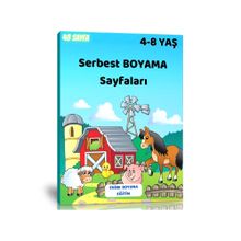Serbest Boyama Sayfaları 4-8 Yaş için Enine Boyuna Eğitim