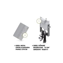 Serel Smooth T020111BK40 Metal Ayaklı Gömme Rezervuar Seti
