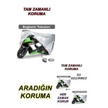 Sergül Honda CBR 125R Gri Miflonlu Premium 4 Mevsim Koruma Çantalı Motosiklet Koruma Brandası