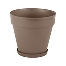 Serinova YS03 16 cm 3 lt Mocha Yalı Drenaj Aparatlı Tabaklı Dekoratif Saksı