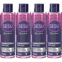 Sesu Shimmering Body Oil 4x150 ml Simli Cilt Bakım Yağı
