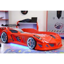 Setay Jaguar Full Ledli Rüzgarlıklı Kırmızı Arabalı Yatak