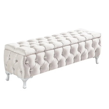Setay Mobilya Cappy Bench Sandıklı Beyaz 150x40 cm Yatak Ucu Pufu