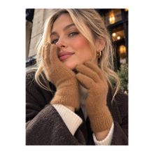 sf collection Kadın Yumuşak Dokulu Peluş Eldiven