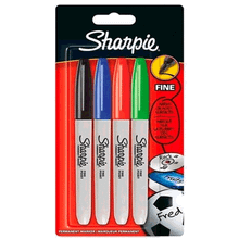 Sharpie 1985858 Permanent Fine 4 lü Standart