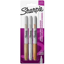 Sharpie 1986006 3'lü Blister Altın Gümüş Bronz Metalik Markör Kalem
