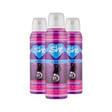 She Sexy 3x150 ml Kadın Sprey Deodorant