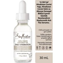 Shea Moisture %100 Saf Hindistan Cevizi Yağlı Günlük Nemlendirici 30 ml Hyaluronik Asit Yüz Serumu