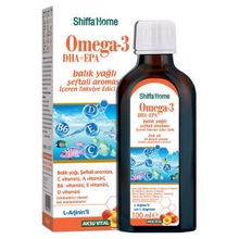 Shiffa Home Omega-3 DHA EPA Şeftali Aromalı 100 ml Şurup Balık Yağı